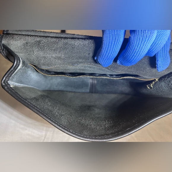 Coach Black Willis Vintage Leather Crossbody shoulder Bag with Detachable Strap - Picture 11 of 17